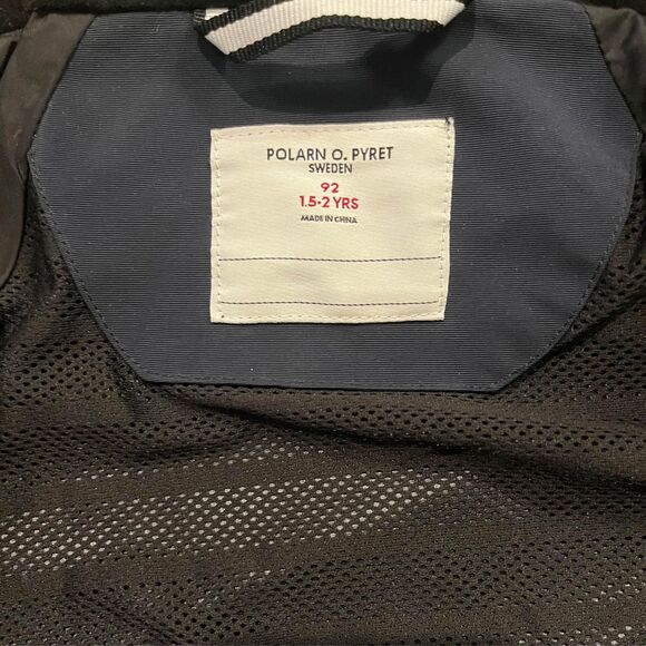 Polarn O Pyret Navy Blue Shell Jacket & Puffer Coat Set - Picture 6 of 10